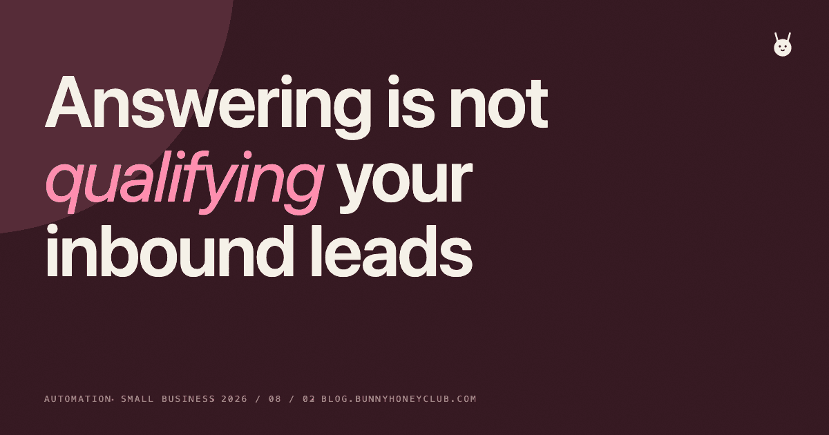 Lead Qualification Automation: Answering Isn't Qualifying
